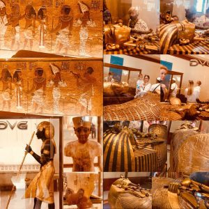 01. King Tut life size statue, Treasure, Tomb, Mummy, & Howard Carters House.